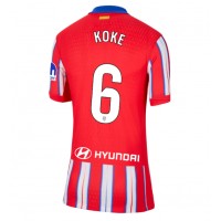 Atletico Madrid Koke #6 Replica Home Shirt Ladies 2024-25 Short Sleeve